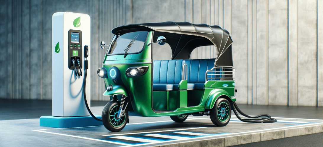 Mock-up of the all-electric tuk-tuk