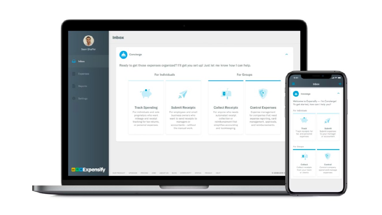 Expensify expense tracker tool screenshot