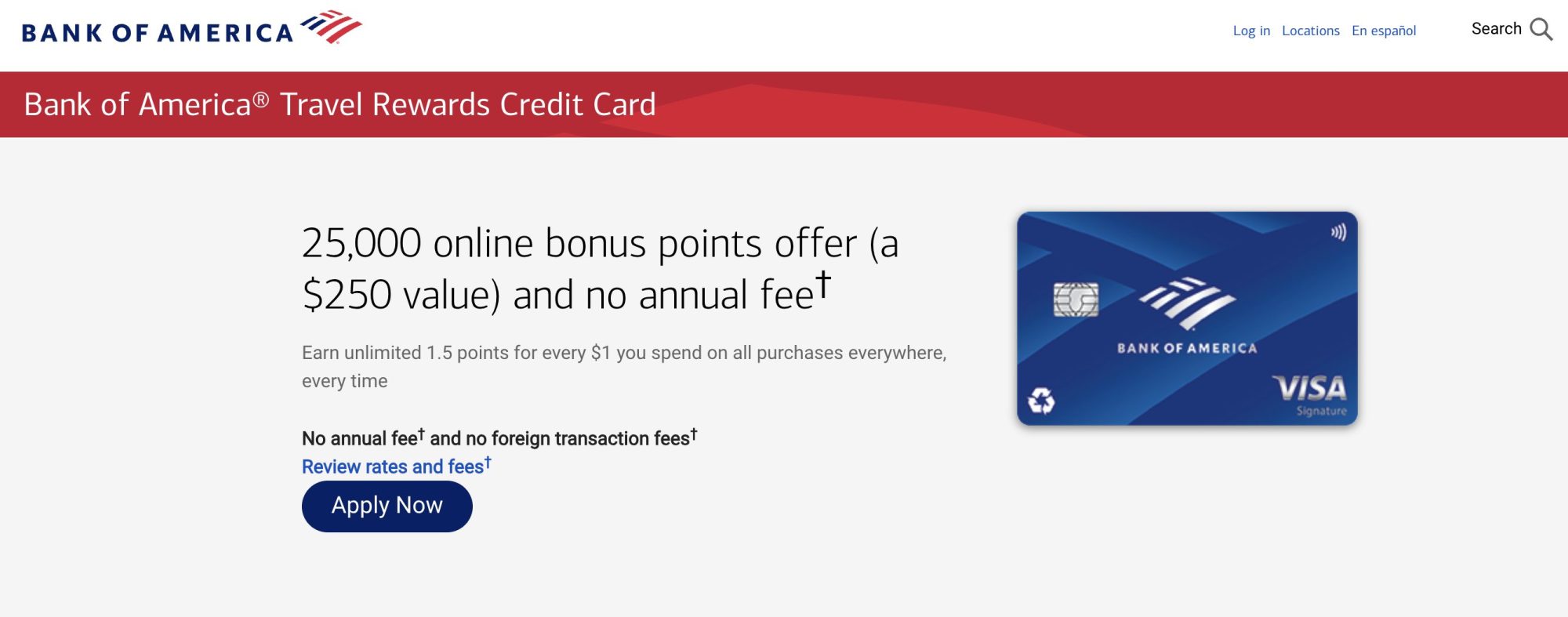 Bank of America® Travel Rewards Credit Card