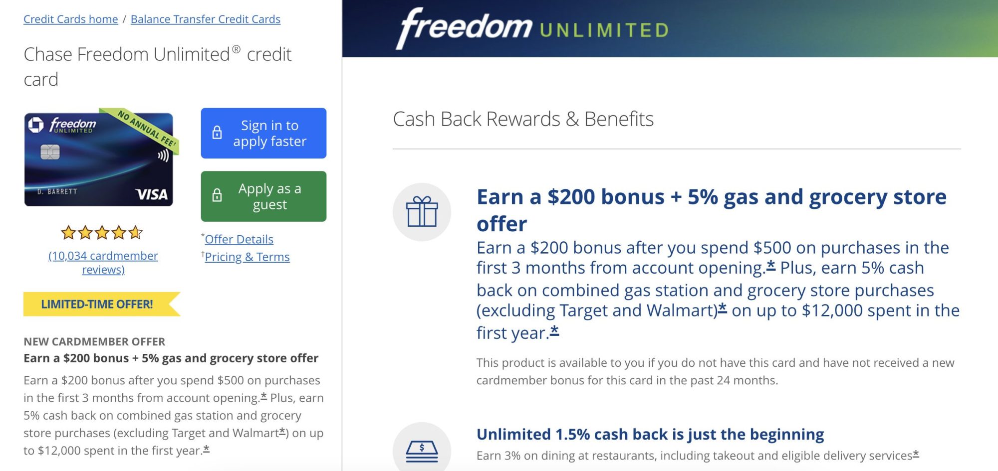 Chase Freedom Unlimited®