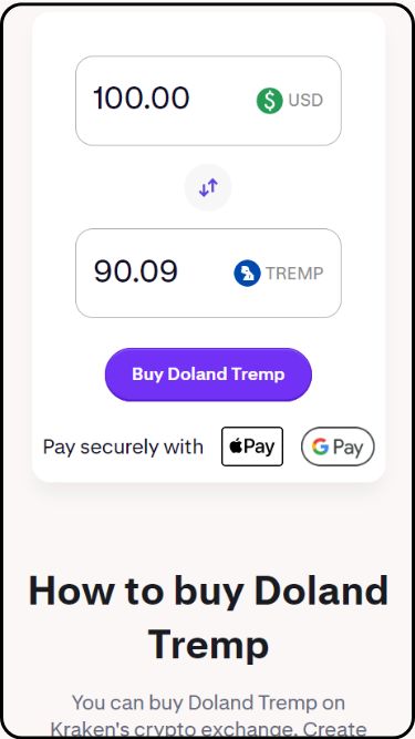 How to buy Tremp on Kraken crypto exchange