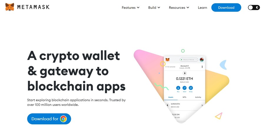 MetaMask Crypto Wallet Homepage