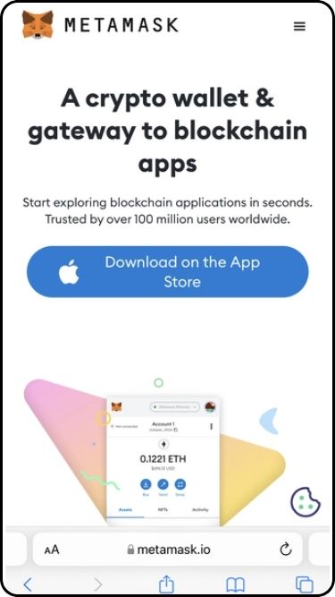 Download MetaMask on iOS