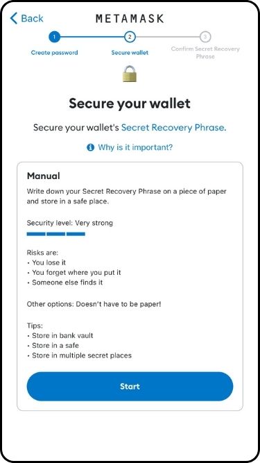 Secure your Seed Phrase on MetaMask