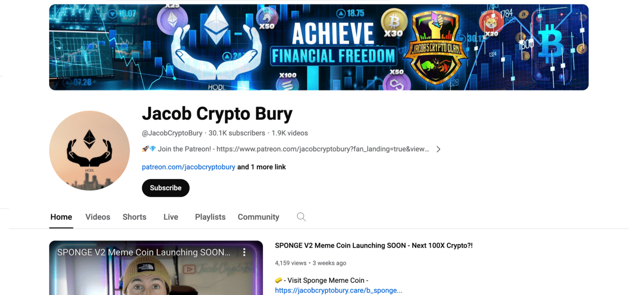 JacobCryptoBury on YouTube