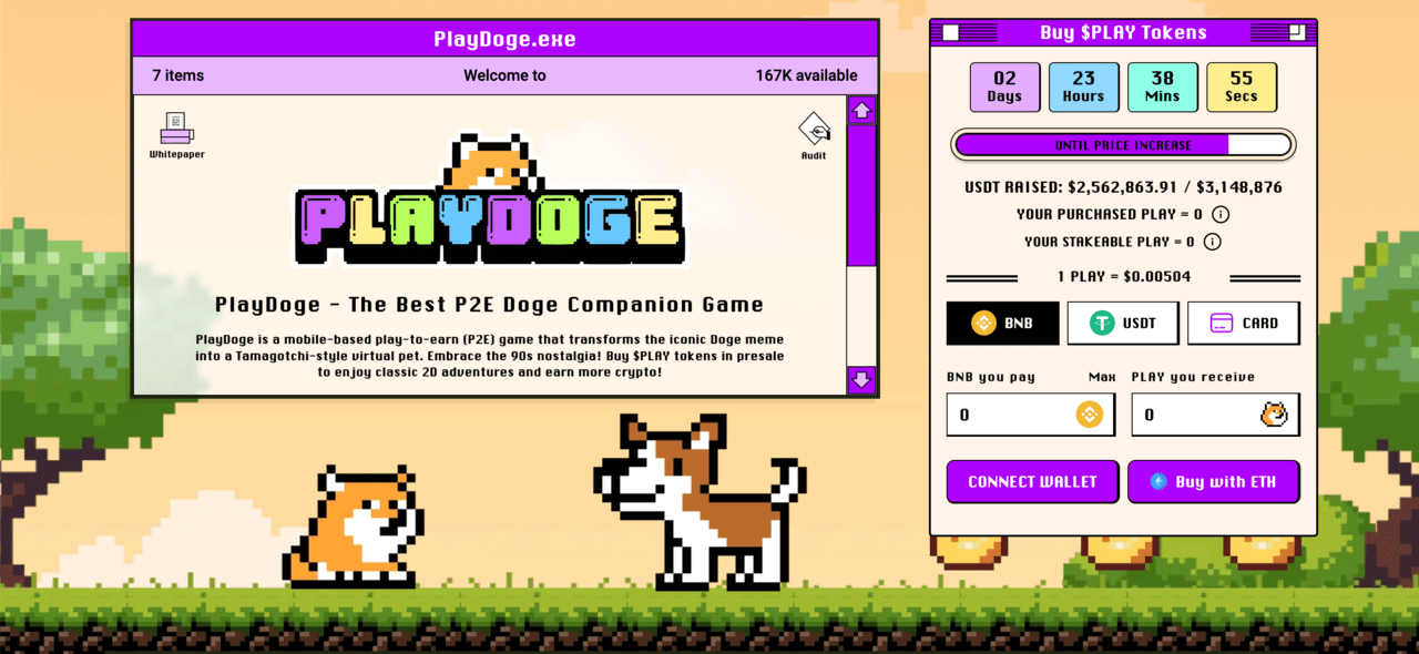 Pepe vs Doge | PlayDoge presale campaign