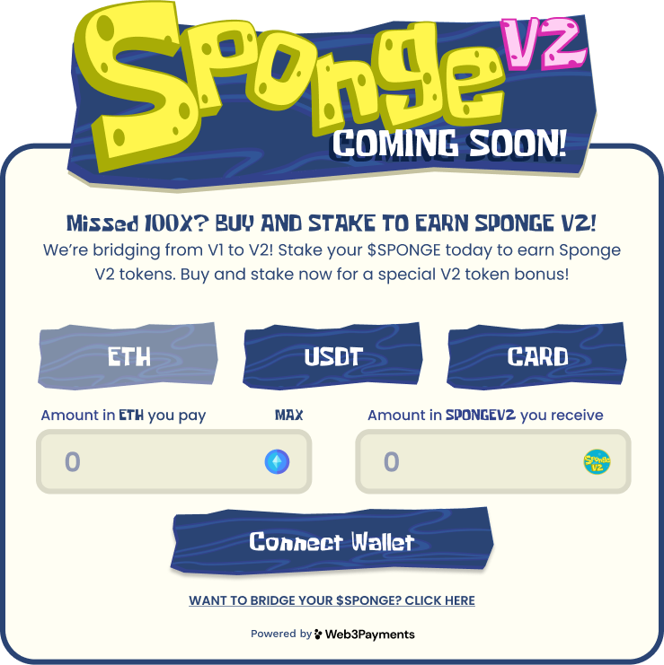 SpongeV2 presale widget