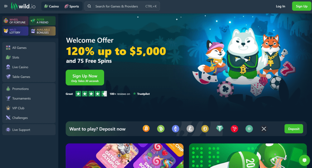 Wild.io Bitcoin Poker Site